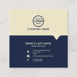 Tarjeta De Visita Cuadrada Profesional Moderno 2 colores agregue su logo