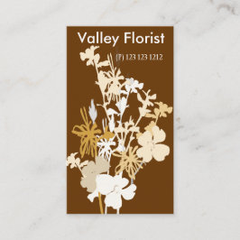 Tarjeta De Visita Cuadrada Profesional moderno floreciente del florista de