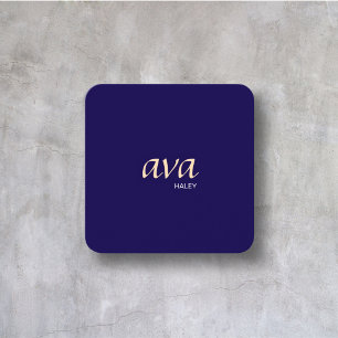 Tarjeta De Visita Cuadrada Profesional Moderno Minimalista Lujo Elegante