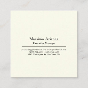 Tarjeta De Visita Cuadrada Profesional Moderno Minimalista Sencillo
