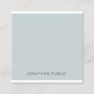 Tarjeta De Visita Cuadrada Profesional simple elegante moderno Guay del verde