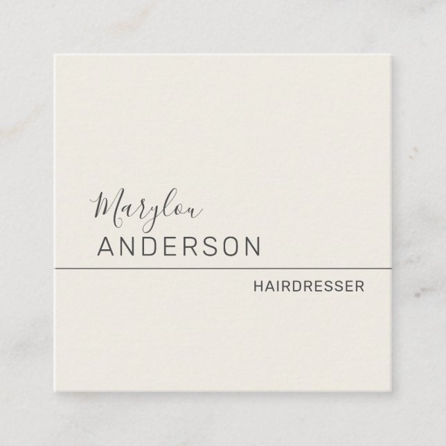 Tarjeta De Visita Cuadrada Profesional - UNISEX (Anverso)