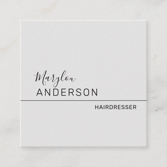 Tarjeta De Visita Cuadrada Profesional - UNISEX (Anverso)