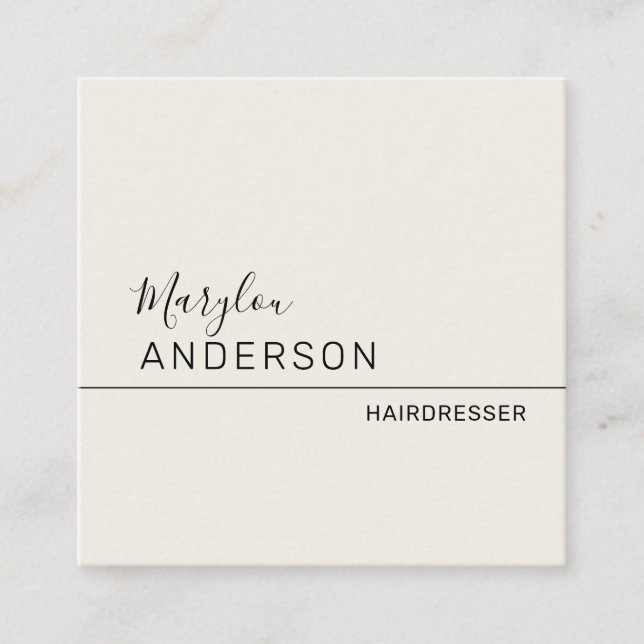 Tarjeta De Visita Cuadrada Profesional - UNISEX (Anverso)