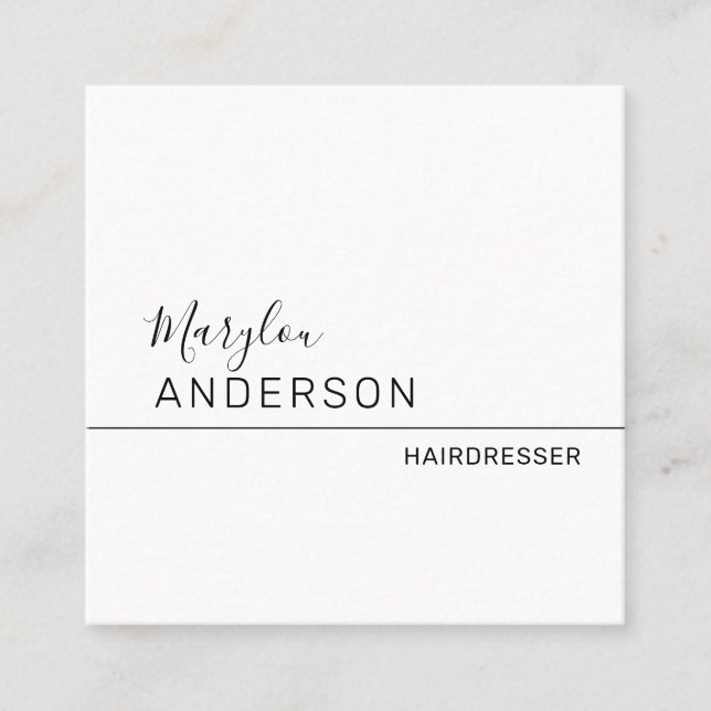 Tarjeta De Visita Cuadrada Profesional - UNISEX (Anverso)