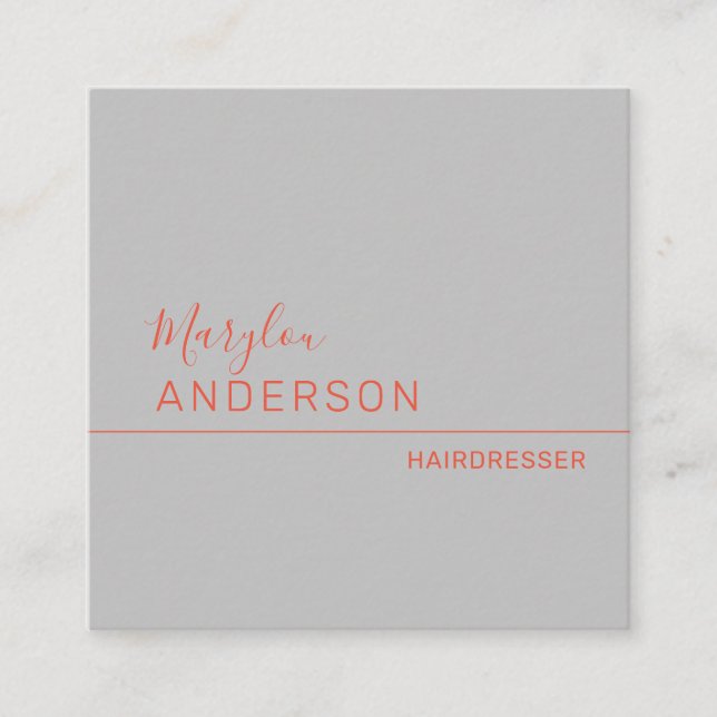 Tarjeta De Visita Cuadrada Profesional - UNISEX (Anverso)