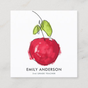 TARJETA DE VISITA CUADRADA PROFESOR DE LA ESCUELA MODERNA PINTURA DE PETRÓLE