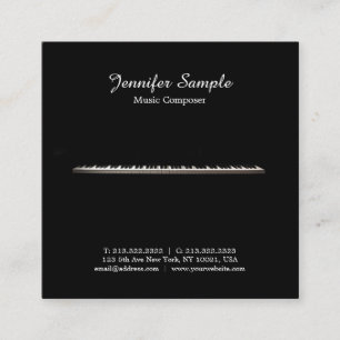 Tarjeta De Visita Cuadrada Profesor Instructor Maestro Compositor de Música E