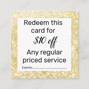 Tarjeta De Visita Cuadrada Promoción de salón y spa