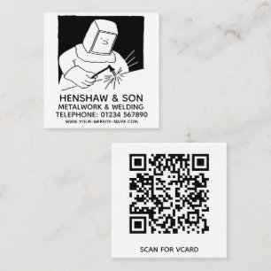 Tarjeta De Visita Cuadrada Promociones de metal y soldadura