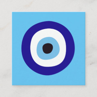 Tarjeta De Visita Cuadrada Protección del Ojo Malo Nazar Buen Karma Pasa Adel