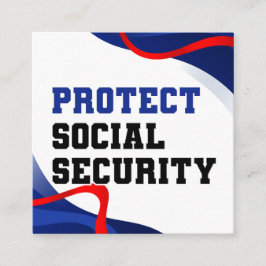 Tarjeta De Visita Cuadrada Proteger la seguridad social