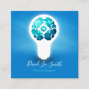 Tarjeta De Visita Cuadrada Psicólogo / Neuroólogo
