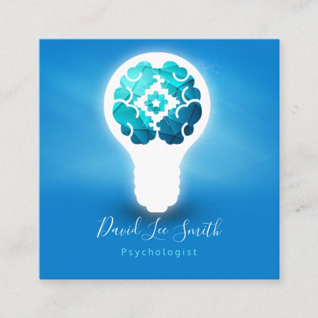 Tarjeta De Visita Cuadrada Psicólogo / Neuroólogo (Anverso)