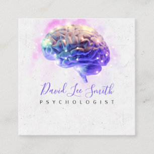 Tarjeta De Visita Cuadrada Psicólogo / Neuroólogo