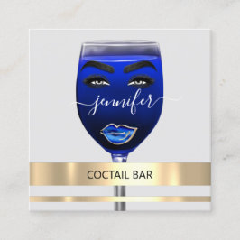 Tarjeta De Visita Cuadrada Pub Coctail Wine Bar Bebidas Restaurante Gray QRCO