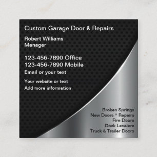 Tarjeta De Visita Cuadrada Puertas de garaje geniales