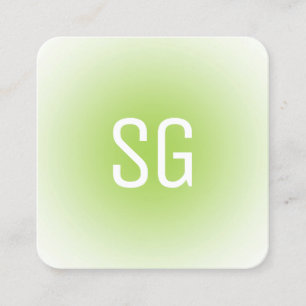 Tarjeta De Visita Cuadrada Punto suave - Iniciales - Busine de Plaza Verde Ma
