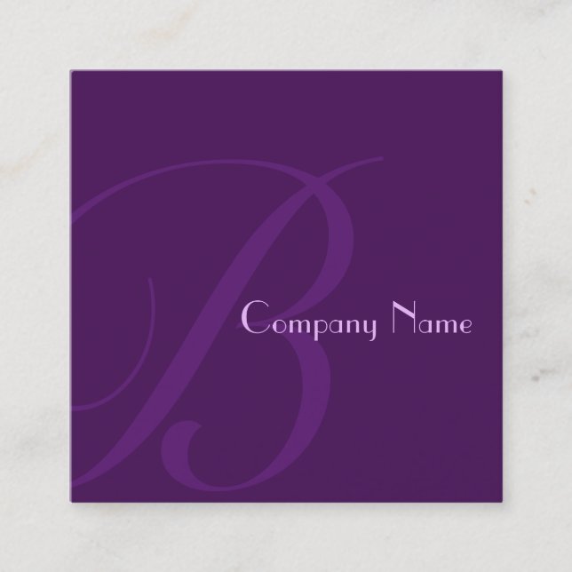 Tarjeta De Visita Cuadrada Purple Two Toned (Anverso)