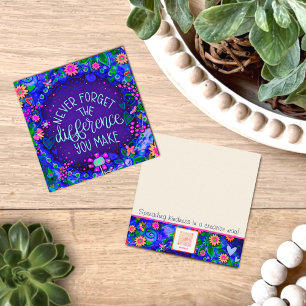 Tarjeta De Visita Cuadrada Purple You Make Difindness Cards