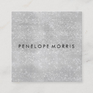 Tarjeta De Visita Cuadrada Purpurina Diamond Sparkle Beaulist