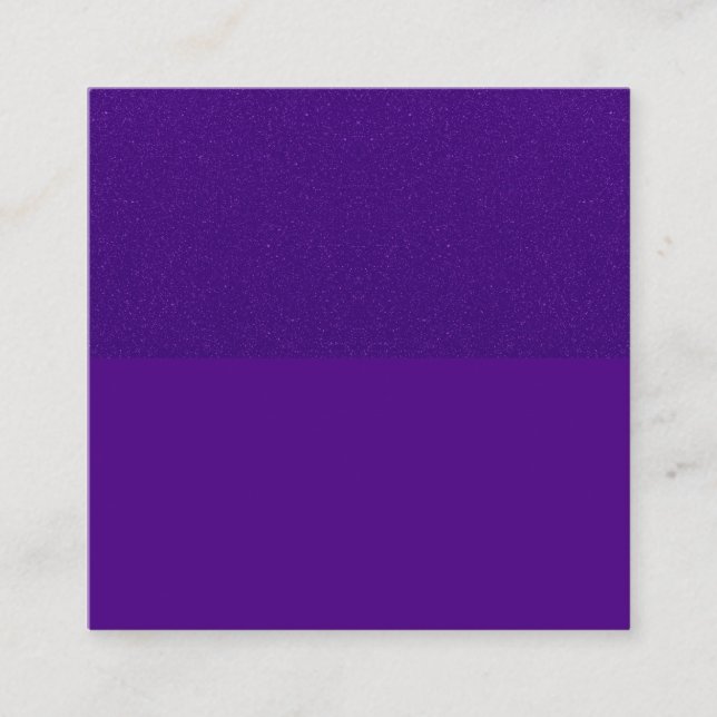 Tarjeta De Visita Cuadrada Purpurina-Top Royal Purple Square Card - Personali (Anverso)