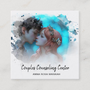 Tarjeta De Visita Cuadrada *~* QR Angels Marital Couples Counseling AP55