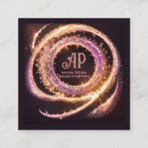 *~* QR AP65 Gold Rings Purpurina Negro