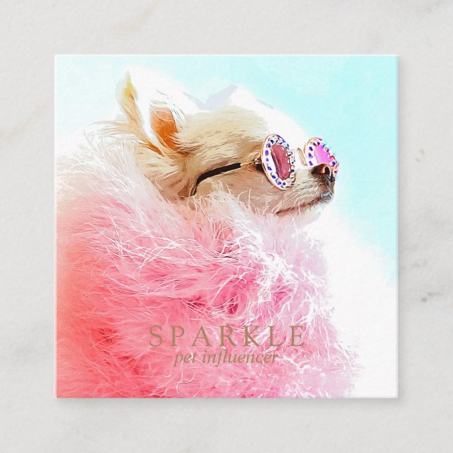 Tarjeta De Visita Cuadrada QR de imagen doble personalizada y moderna