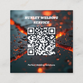 Tarjeta De Visita Cuadrada QR de soldadura