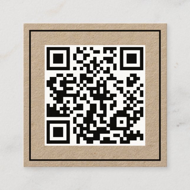 Tarjeta De Visita Cuadrada QR mínima analizable (Anverso)