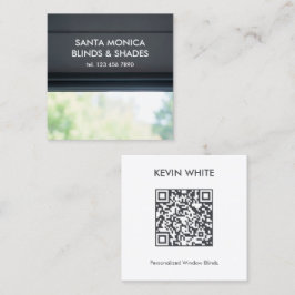 Tarjeta De Visita Cuadrada QR Personalizado de ciegos de ventana