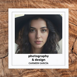 Tarjeta De Visita Cuadrada QR, Personalizado de fotografía