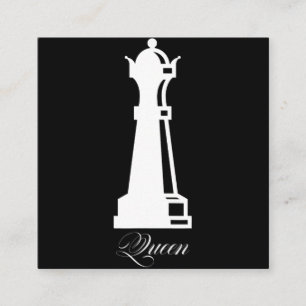 Tarjeta De Visita Cuadrada Queen Chess Piece Halloween Disstuve al Ajedrez Lo
