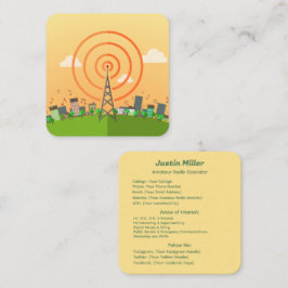 Tarjeta De Visita Cuadrada Radio amateur