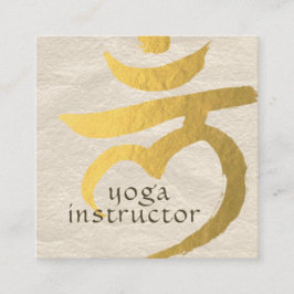 Tarjeta De Visita Cuadrada Raíz del instructor de yoga Chakra Muladhara Mantr