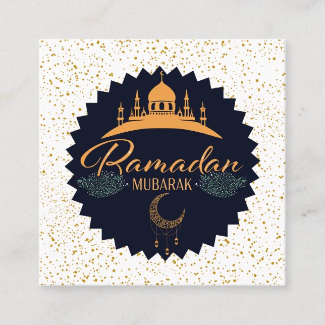 TARJETA DE VISITA CUADRADA RAMADAN MUBARAK 2 (Anverso)