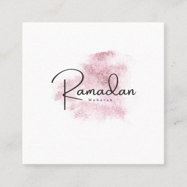 Tarjeta De Visita Cuadrada Ramadan Mubarak karem (Anverso)