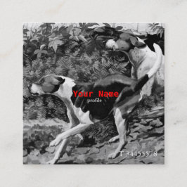 Tarjeta De Visita Cuadrada Raposeros del vintage (English&American) en otoño