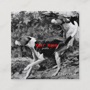 Tarjeta De Visita Cuadrada Raposeros del vintage (English&American) en otoño