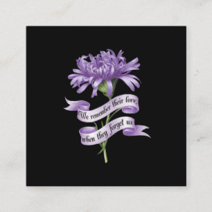 Tarjeta De Visita Cuadrada Recordamos Su Amor Cuando Nos Olvidan Alz