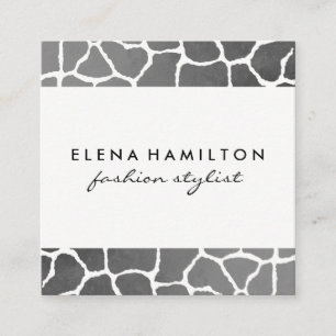 Tarjeta De Visita Cuadrada Recorte de patrón de lujo
