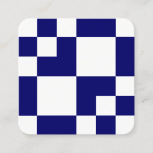 Tarjeta De Visita Cuadrada Rectángulos geométricos y plazas - Azul de la Mari