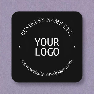Tarjeta De Visita Cuadrada Reemplazo de logotipo fácil y texto personalizable
