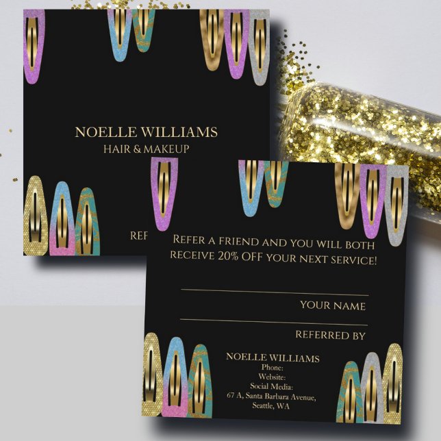 Tarjeta De Visita Cuadrada Referencias de clientes a clientes de los clips de (Subido por el creador)