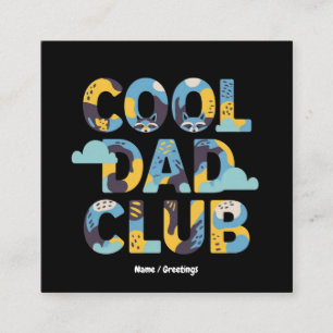 Tarjeta De Visita Cuadrada Regalo de cumpleaños del Día del Padre Funny del C