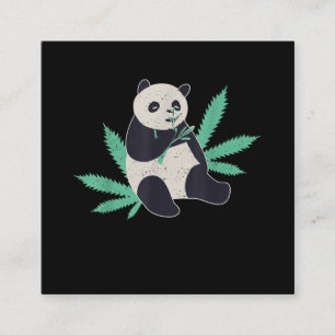 Tarjeta De Visita Cuadrada Regalo de forro de maleza panda
