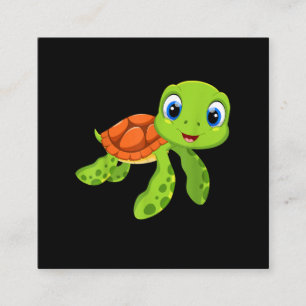 Tarjeta De Visita Cuadrada Regalo de tortuga marina