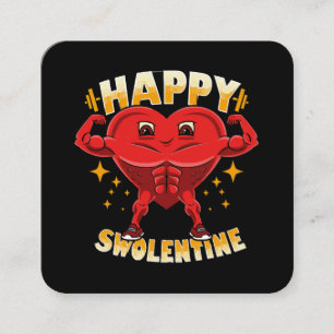 Tarjeta De Visita Cuadrada Regalo divertido de San Valentín para entrenamient
