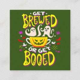 Tarjeta De Visita Cuadrada Regalo fiesta para el gracioso café de Halloween